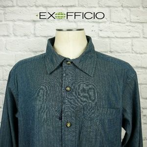 Exofficio Button Front Long Sleeve Shirt Sz M